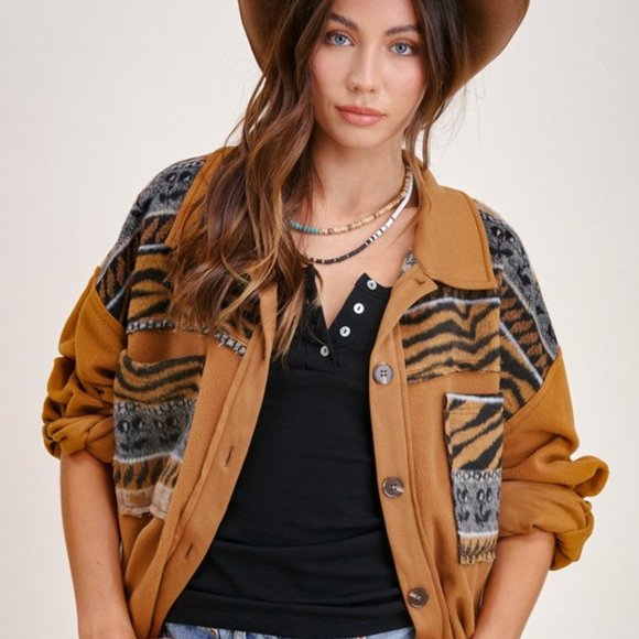 FLASH SALE!  Suede Flannel Shacket Jacket - Picture 2 of 6